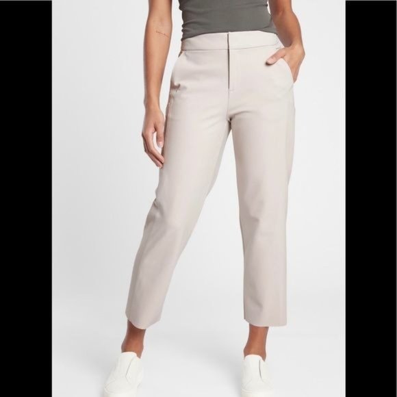 NWT Athleta beige Stellar Straight Crop Pants size 26 - Picture 2 of 11